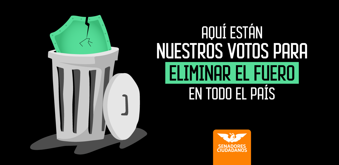 Nuestros votos para eliminar el fuero en todo el pais